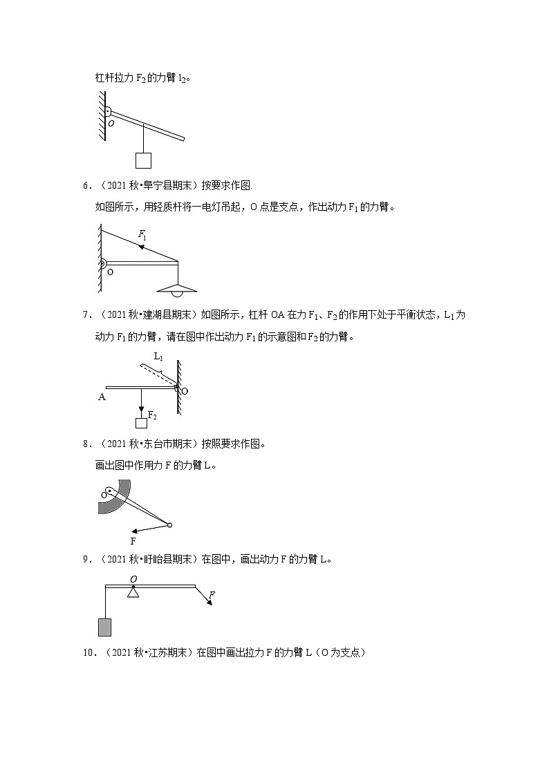 【期末题汇编】苏科版九年级物理上学期期末复习专题精炼 第11章-简单机械和功（杠杆、滑轮作图题）（原卷版）第2页
