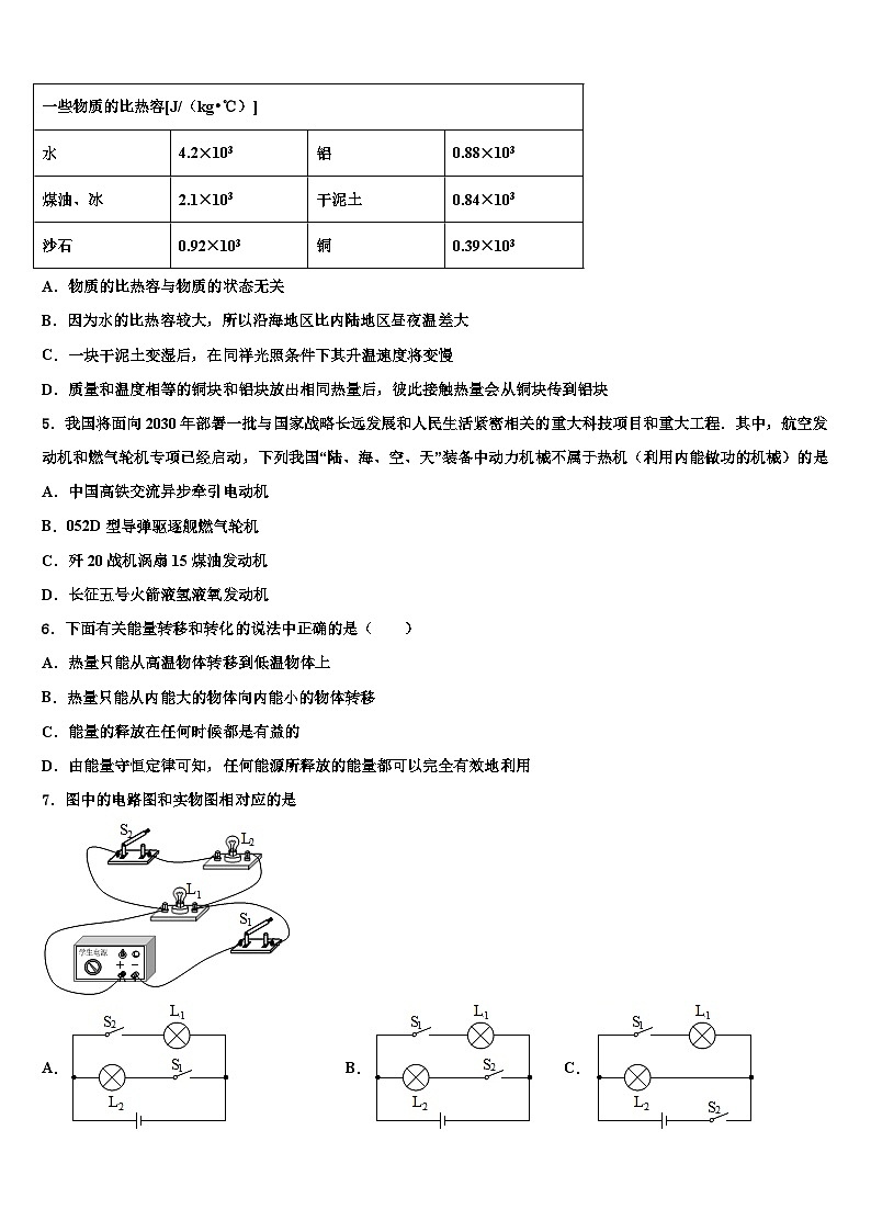 陕西省2023-2024学年物理九上期末综合测试试题第2页