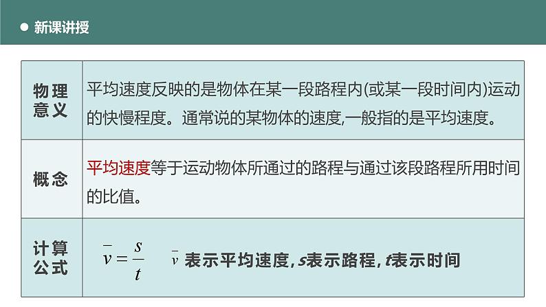 北师大版八年级物理上册课件 第三章物质的简单运动3.3平均速度与瞬时速度08