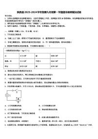 陕西省2023-2024学年物理九年级第一学期期末调研模拟试题