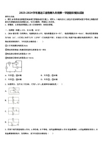 2023-2024学年黑龙江省九年级物理第一学期期末模拟考试试题