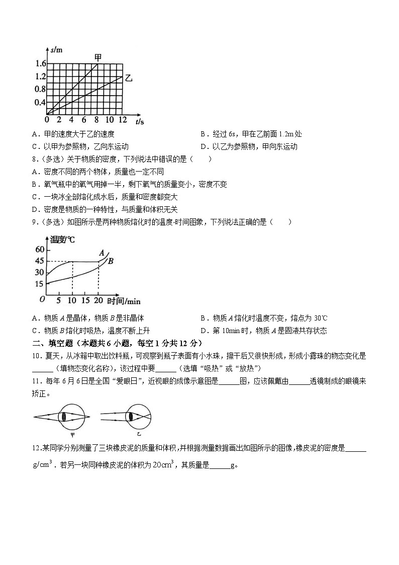 辽宁省阜新市彰武县2023-2024学年八年级上学期期末物理试题02
