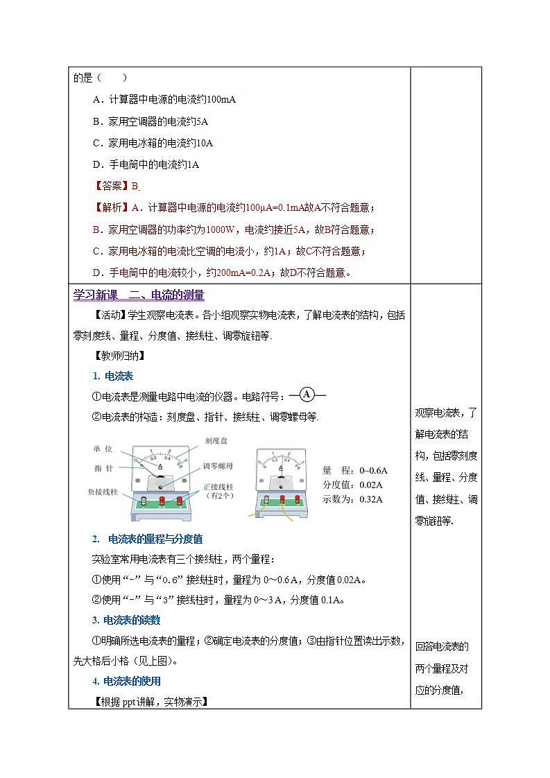 【创新课堂】15.4《电流的测量课件+教案+分层练习+导学案（含答案解析）03