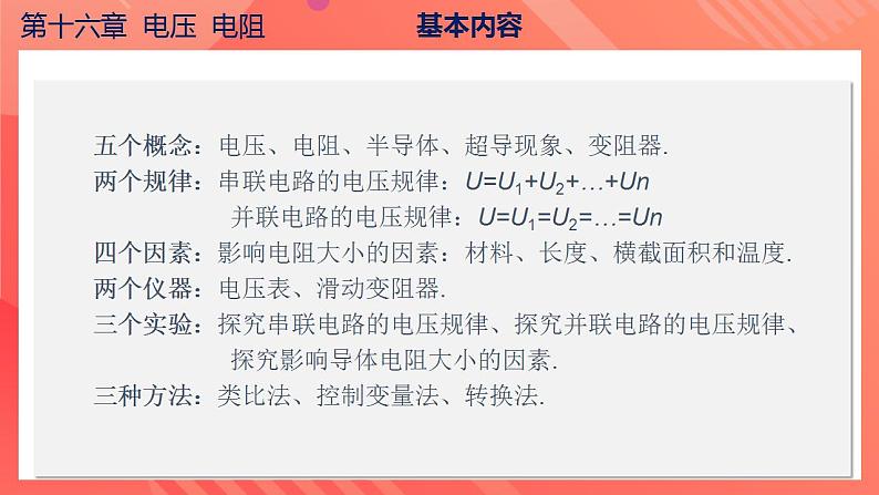 【创新课堂】 第十六章《电压电阻》单元课件+测试+知识清单03