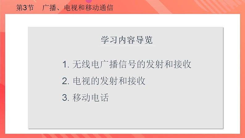 【创新课堂】 21.3 《广播、电视和移动通信》课件+教案+分层练习+导学案（含答案解析）03