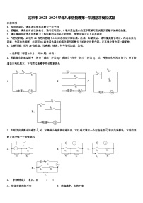 北京市2023-2024学年九年级物理第一学期期末模拟试题