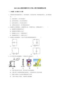 2023-2024湖南省衡阳市九年级上期中物理模拟试卷（含答案）