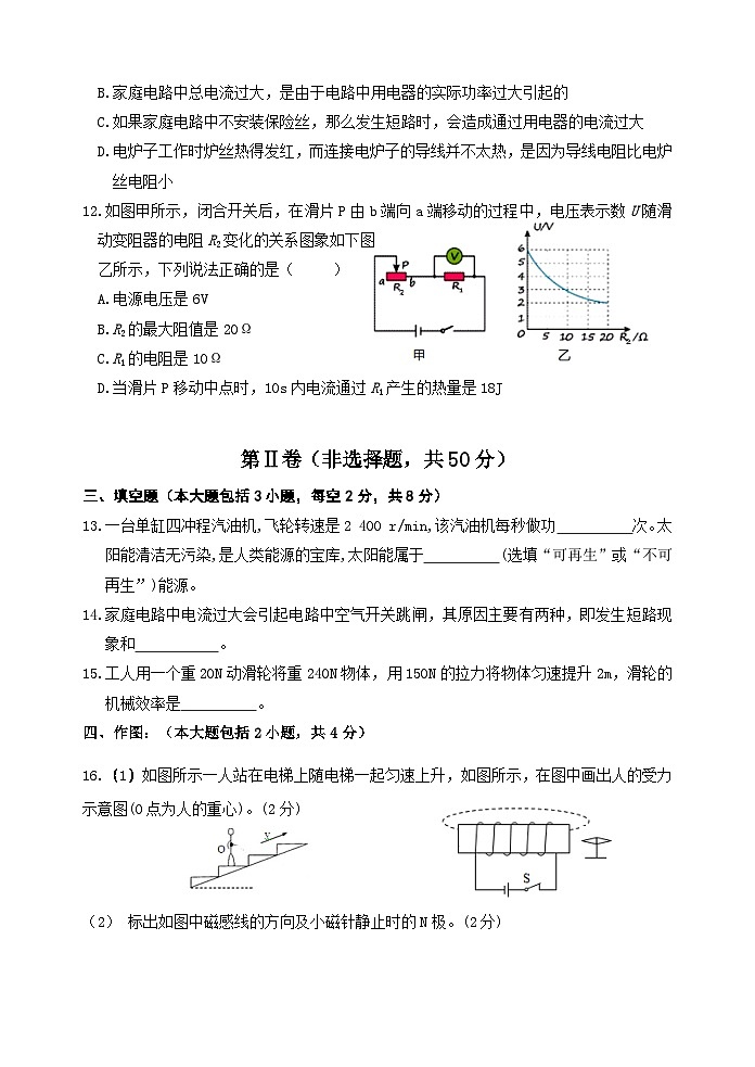2021年初中学业水平考试物理试题第3页