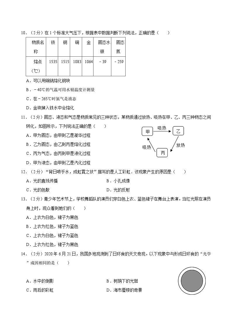 江苏省徐州市新沂市2020-2021学年八年级上学期期中物理试卷03