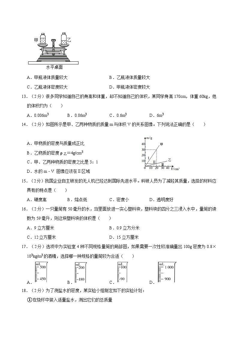 江苏省常州市第二十四中学教育集团2022-2023学年八年级下学期第一次月考物理试卷03