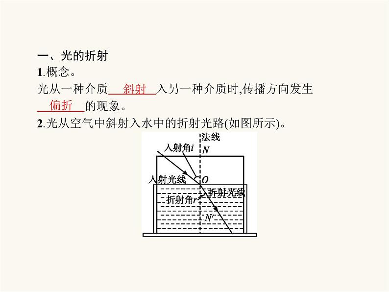 人教版八年级物理上册第4章光现象第4节光的折射课件02