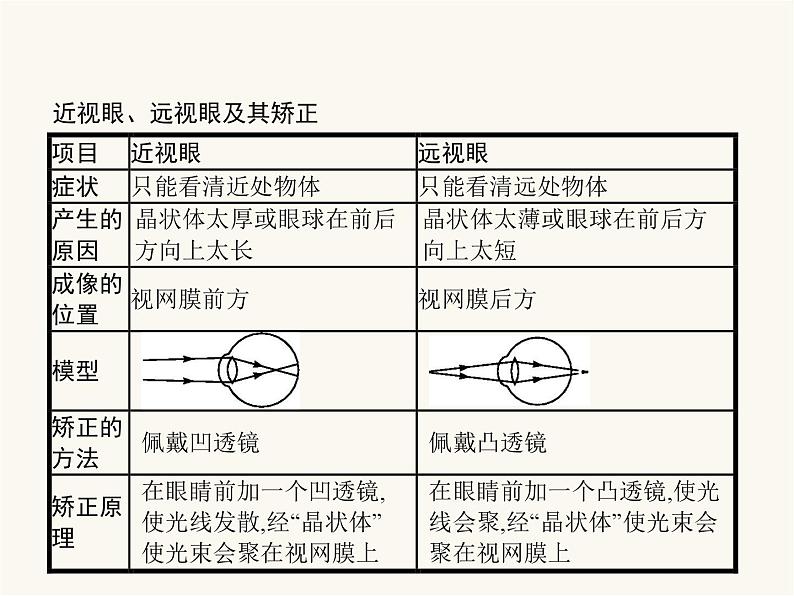 人教版八年级物理上册第5章透镜及其应用第4节眼睛和眼镜课件第5页