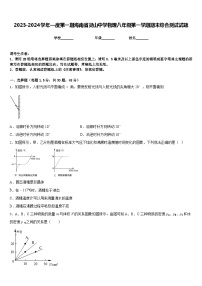 2023-2024学年—度第一期海南省灵山中学物理八年级第一学期期末综合测试试题含答案