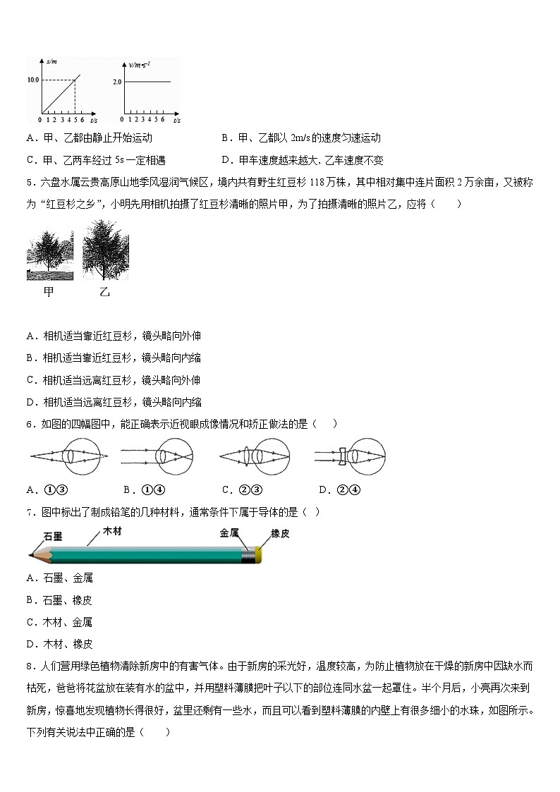 2023-2024学年上海市民办新竹园中学八上物理期末监测模拟试题含答案第2页
