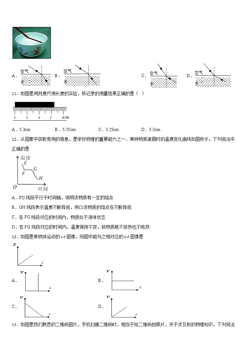 2023-2024学年上海市民办新竹园中学物理八年级第一学期期末达标检测模拟试题含答案03