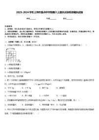 2023-2024学年上饶市重点中学物理八上期末达标检测模拟试题含答案