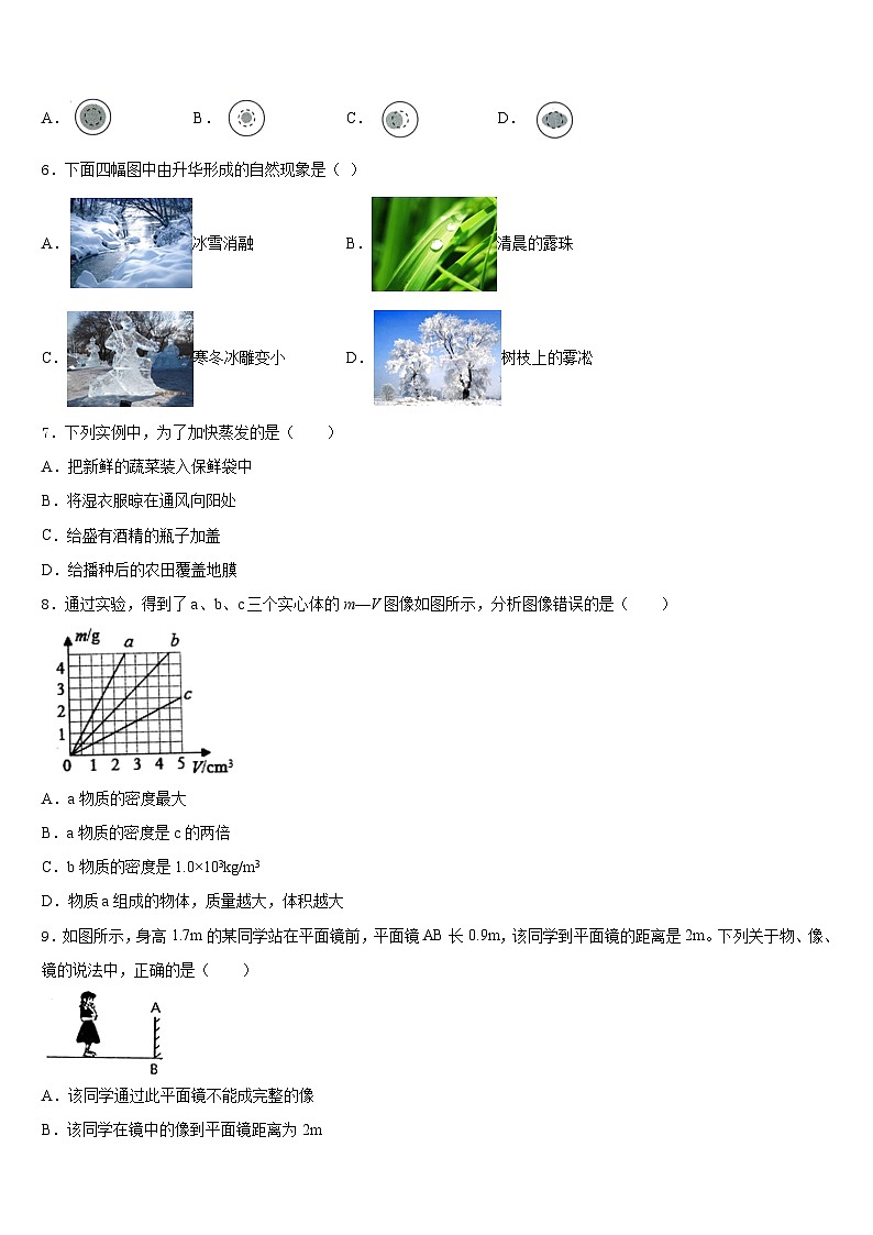 2023-2024学年内蒙古乌海市物理八年级第一学期期末质量跟踪监视模拟试题含答案第2页