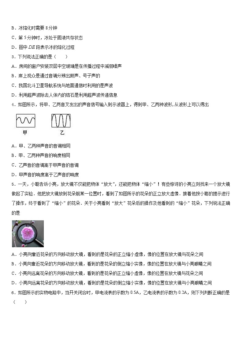 2023-2024学年内蒙古呼和浩特开来中学物理八上期末质量跟踪监视模拟试题含答案第2页