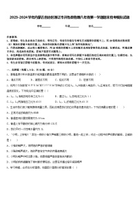 2023-2024学年内蒙古自治区通辽市开鲁县物理八年级第一学期期末统考模拟试题含答案