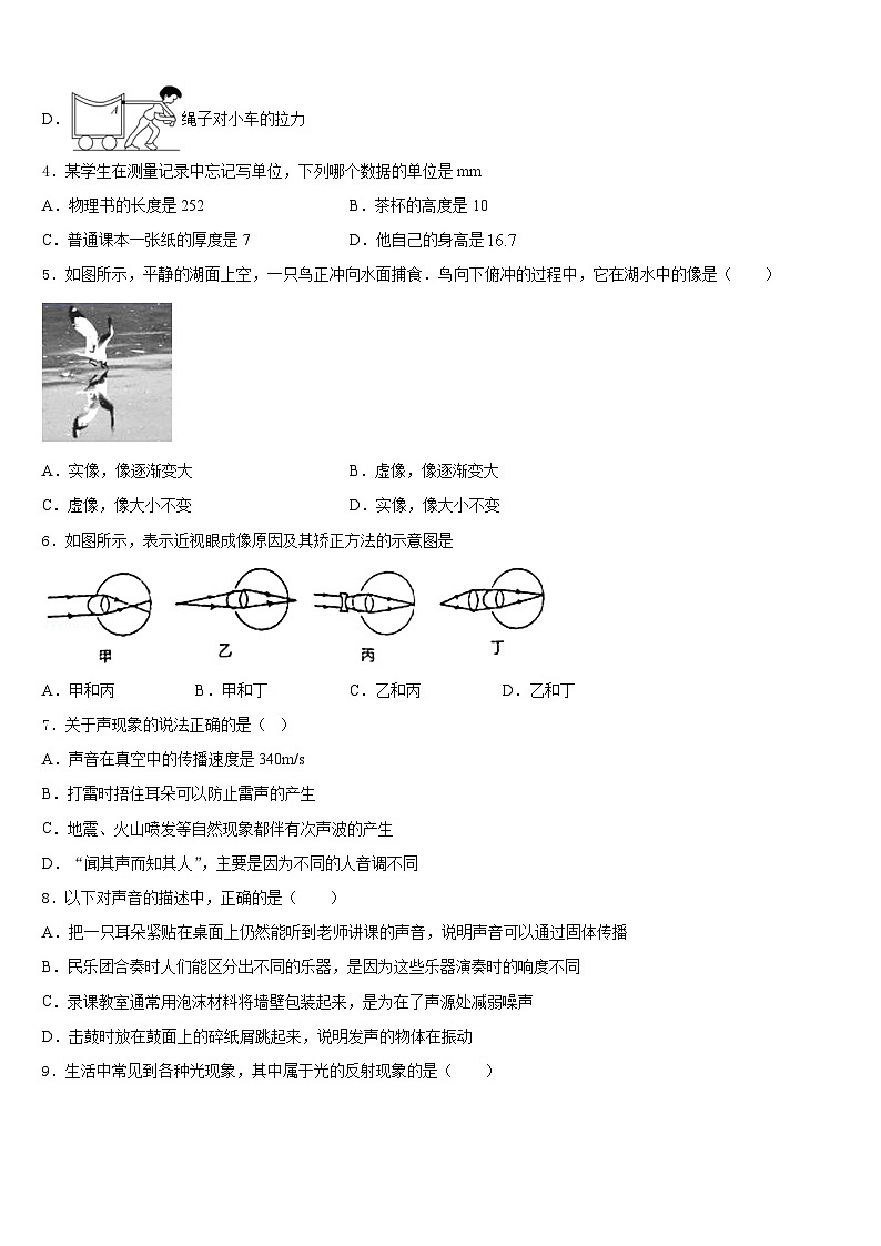 2023-2024学年北京市宣武区名校八年级物理第一学期期末检测模拟试题含答案02