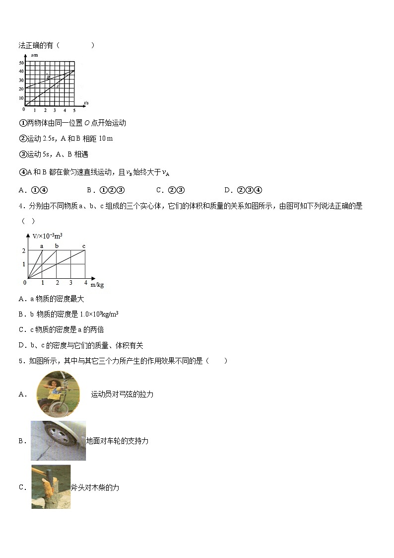 2023-2024学年吉林省长春德惠市物理八上期末学业质量监测模拟试题含答案第2页