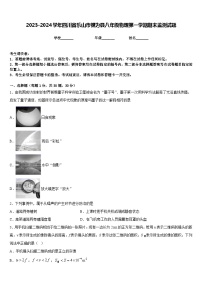 2023-2024学年四川省乐山市犍为县八年级物理第一学期期末监测试题含答案