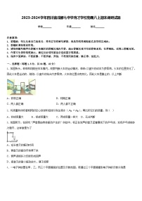 2023-2024学年四川省成都七中学育才学校物理八上期末调研试题含答案