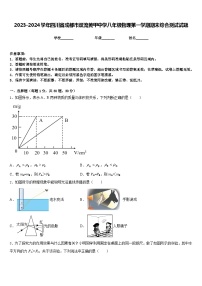 2023-2024学年四川省成都市双流黄甲中学八年级物理第一学期期末综合测试试题含答案