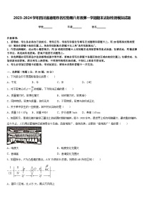 2023-2024学年四川省德阳市名校物理八年级第一学期期末达标检测模拟试题含答案