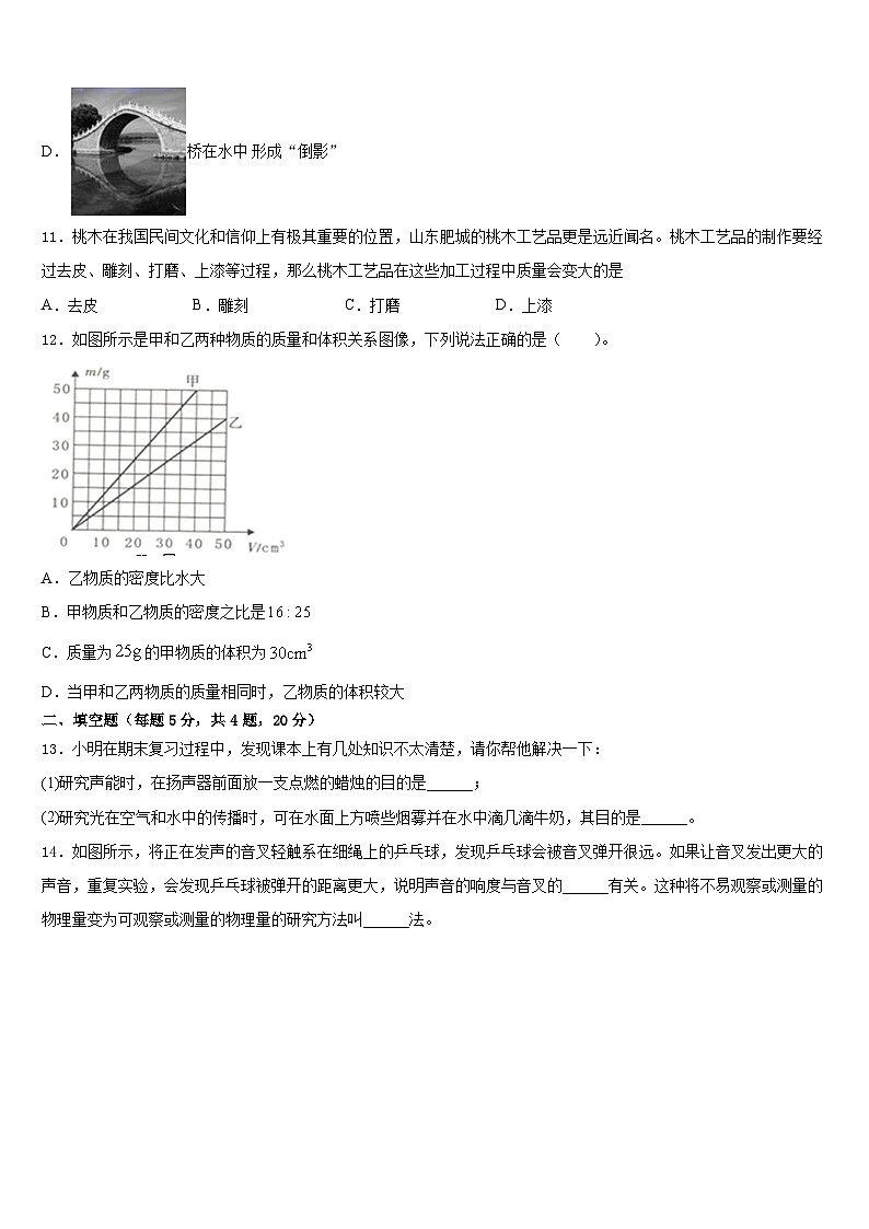 2023-2024学年四川省攀枝花市八年级物理第一学期期末质量跟踪监视模拟试题含答案第3页