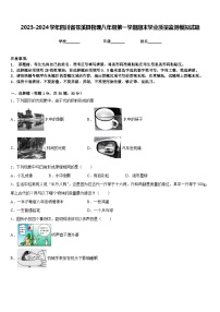 2023-2024学年四川省苍溪县物理八年级第一学期期末学业质量监测模拟试题含答案