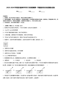 2023-2024学年四川省阆中学市八年级物理第一学期期末综合测试模拟试题含答案