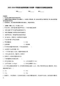 2023-2024学年四川省荣县物理八年级第一学期期末质量跟踪监视试题含答案