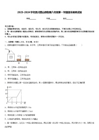 2023-2024学年四川营山县物理八年级第一学期期末调研试题含答案