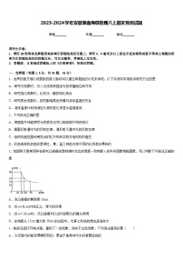 2023-2024学年安徽淮南寿县物理八上期末预测试题含答案