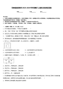 甘肃省省定西市2023-2024学年物理八上期末达标测试试题含答案