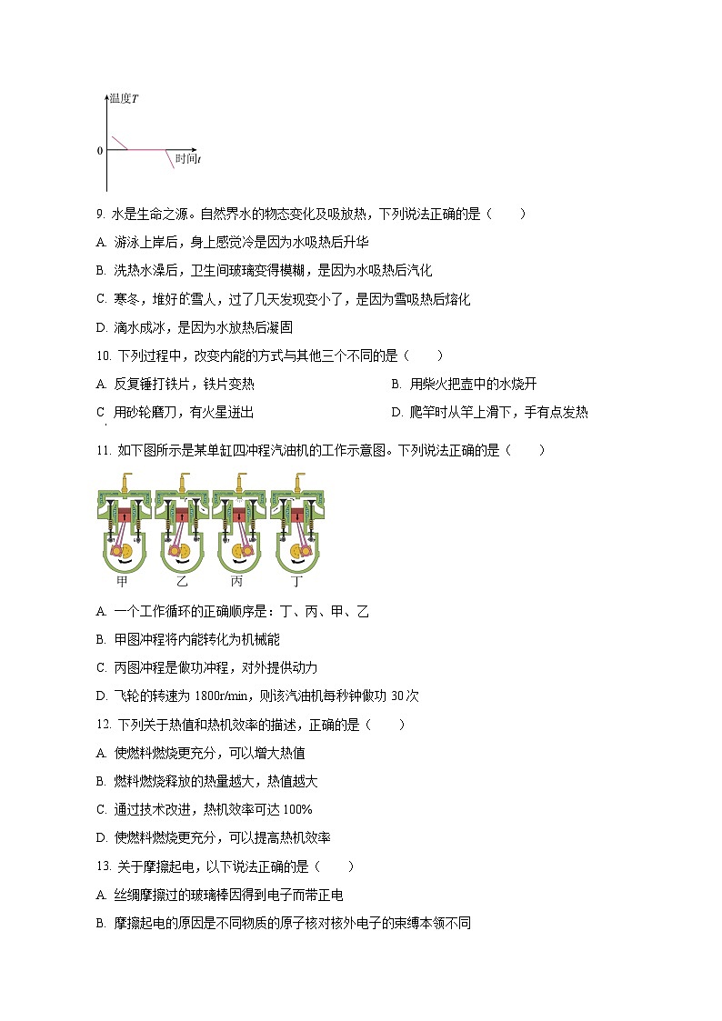 2023-2024学年河南省南阳市宛城区九年级上册11月期中物理测试卷（含解析）第3页