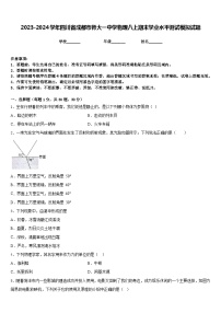 2023-2024学年四川省成都市师大一中学物理八上期末学业水平测试模拟试题含答案