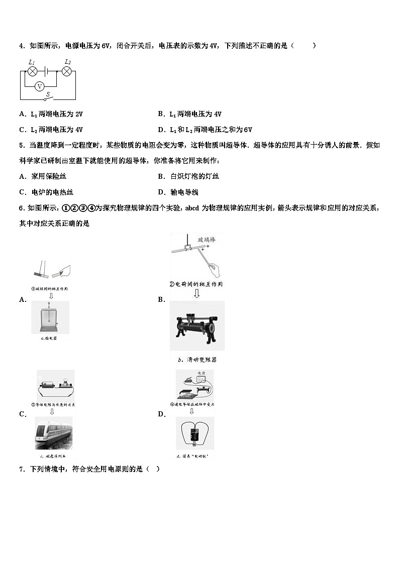 2024届物理九年级第一学期期末学业水平测试模拟试题02