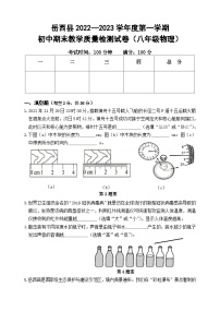 安徽省安庆市岳西县2022-2023学年八年级上学期期末考试物理试题