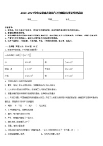 2023-2024学年安徽省太湖县八上物理期末质量检测试题含答案