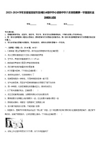 2023-2024学年安徽省宣城市宣州区水阳中学心初级中学八年级物理第一学期期末监测模拟试题含答案