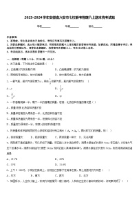 2023-2024学年安徽省六安市七校联考物理八上期末统考试题含答案