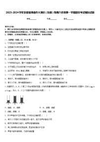 2023-2024学年安徽省淮南市大通区（东部）物理八年级第一学期期末考试模拟试题含答案