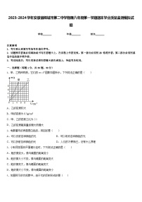 2023-2024学年安徽省桐城市第二中学物理八年级第一学期期末学业质量监测模拟试题含答案