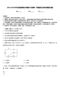 2023-2024学年安徽省明光市物理八年级第一学期期末达标检测模拟试题含答案