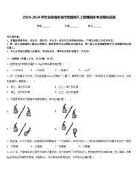 2023-2024学年安徽省芜湖市繁昌县八上物理期末考试模拟试题含答案