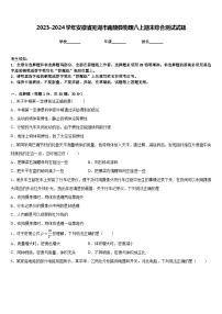 2023-2024学年安徽省芜湖市南陵县物理八上期末综合测试试题含答案