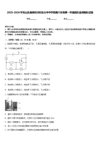 2023-2024学年山东德州经开区抬头寺中学物理八年级第一学期期末监测模拟试题含答案