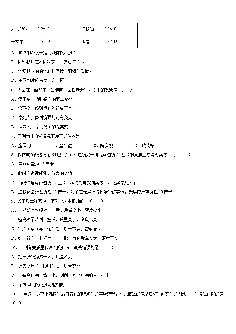 2023-2024学年山东南山集团东海外国语学校八年级物理第一学期期末检测模拟试题含答案第2页
